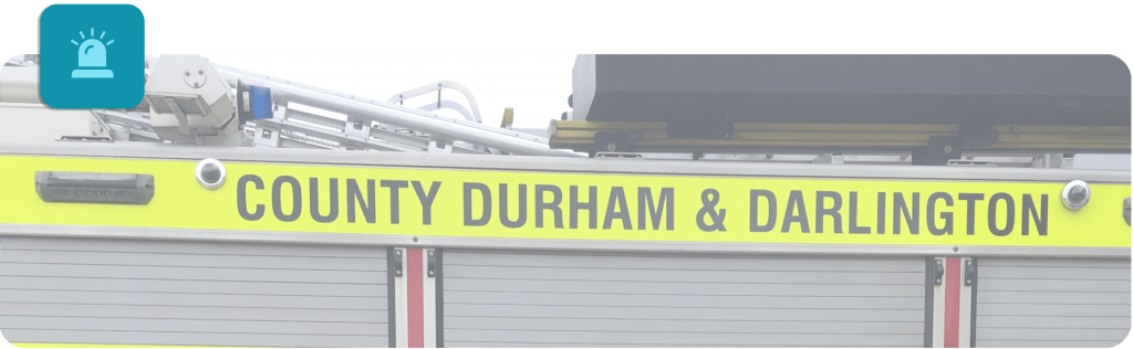 county durham and darlington fire engine close up banner