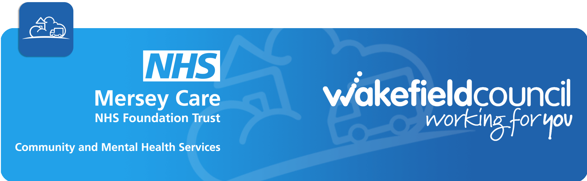 NHS mersey care and wakefield council logos