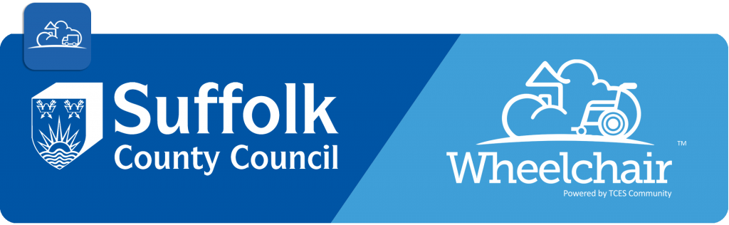 suffolk county council and TCES Wheelchair logos