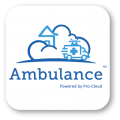pro-cloud ambulance logo tile