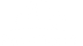 Pro-Cloud logo in white