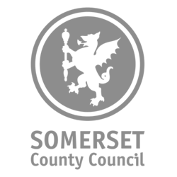 somerset county council logo grayscale